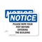 Signmission Please Wipe Your Feet Before Entering The Building, 7 in W x Rectangle, Vinyl Decal OS-2PACK-NS-D-57-L-17660 - alternate 1